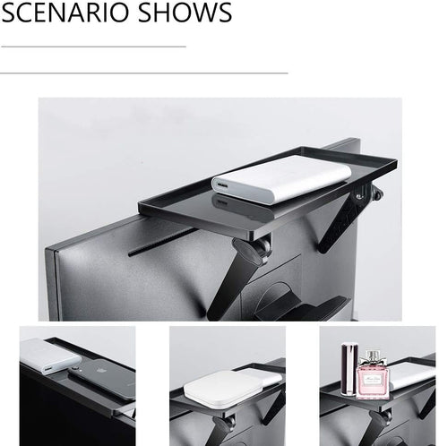 11.5 Inch Adjustable Screen Top Shelf Organizer for TV Computer Monitor Flat Screen, TV Mount Top Shelf Used to Place Soundbar Cable Box Speakers ...